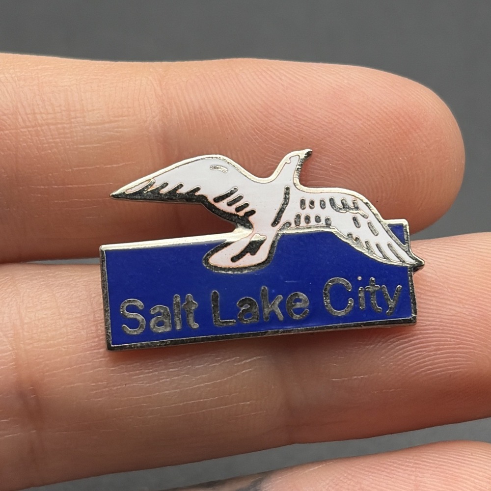 Salt Lake City Utah Flying Dove Lapel Hat Pin